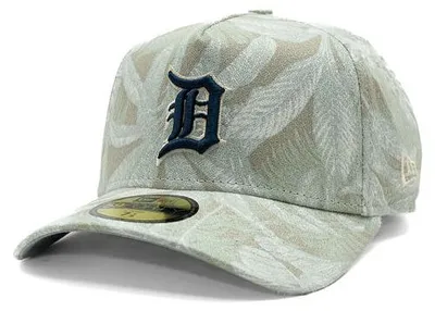 Produktbild von Kappe New Era - MLB Three Looms "Leafy Palm" 59FORTY A-Frame - Detroit Tigers - Stone