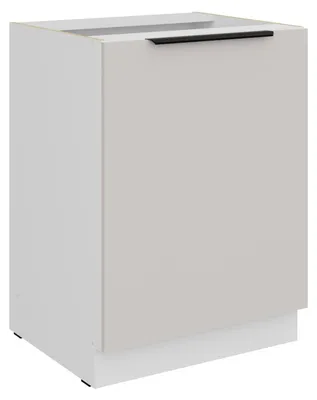 Produktbild von Küchen Unterschrank 60 cm COMO Kaschmir beige matt + Weiß matt Küche Küchenzeile Küchenblock Einbauküche