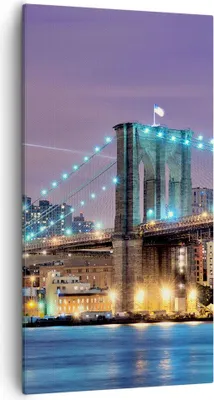 Produktbild von Bild auf Leinwand - Leinwandbild - Metropole Fluss Brücke Geschichte - 55x100cm - Wand Bild - Wanddeko - Leinwanddruck - Bilder - Kunstdruck - Leinwand bilder - Wandkunst - PA55x100-2600