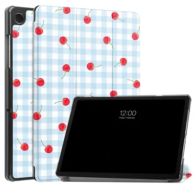 Produktbild von imoshion Design Dreifachklapp-Hülle für das Samsung Galaxy Tab A11 Plus / A9 Plus – Cherry Check