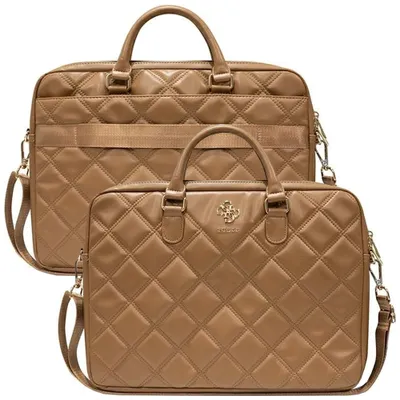 Produktbild von Guess Gesteppte 4G Laptop-Tasche 16" - Bronze