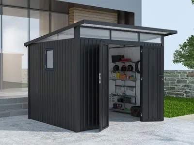 Produktbild von Metall Gerätehaus Modell Skylight 5,80 m² Anthrazit