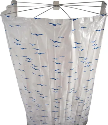 Produktbild von Duschfaltkabine Ombrella H 170 cm, weiß/blau