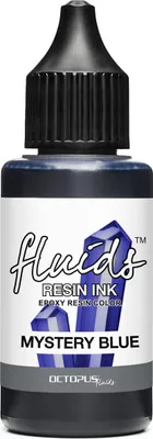 Obrázok produktu pre Octopus Fluids Resin Ink MYSTERY BLUE, alkoholový atrament pre epoxidovú živicu a UV živicu, farebná živica 30 ml, modrá