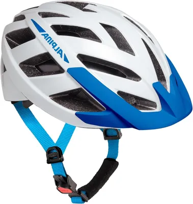 Produktbild von Fahrradhelm – Tourenhelm – Stadhelm – Sicheres Radfahren – Integriertes Insektenschutznetz – 52-57 cm – Weiß, Blau