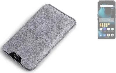 Produktbild von K-S-Trade Filz Handyhülle kompatibel mit Unihertz Start24 Schutzhülle Filztasche Filz Tasche Case Sleeve Handy Hülle Filzhülle grau