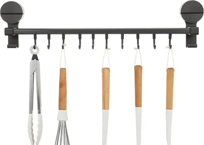 Image de Rangement de cuisine, distributeur de savon 3 en 1, rangement noir