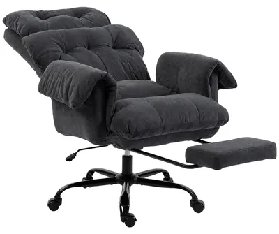 Produktbild von HOMCOM Bürostuhl, Ergonomischer Schreibtischstuhl mit Armlehne, Fußstütze