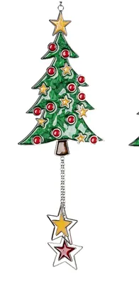 Produktbild von Deko Hänger Tannenbaum TIFFANY mit gelbem Stern H. 42cm Formano Winter