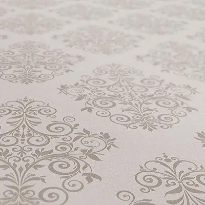Immagine prodotto di Tovaglia in tessuto plastificato, lavabile, con motivo a rami, color beige, dimensioni 100 x 140 cm