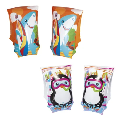 Produktbild von Aufblasbare Ärmel - Wasserhai, Pinguin, 30x15cm