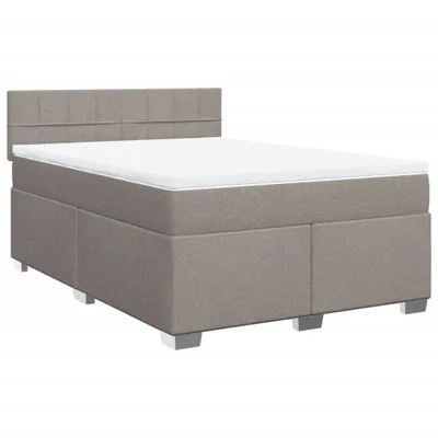 Produktbild von vidaXL Boxspringbett mit Matratze Taupe 140x190 cm Stoff