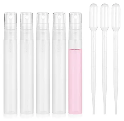 Immagine prodotto di Flaconi spray mini da 10 ml in plastica, confezione da 5 pezzi, con pipette