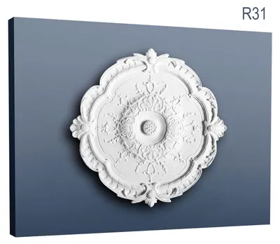 Image de Orac Decor R31 LUXXUS Rosace Décoration de plafond Elément de stuc | d 38,5 cm