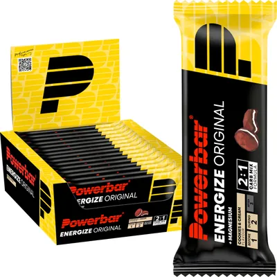 Produktbild von PowerBar New Energize Bar 25 x 55g Energy Riegel Box - Cookies and Cream