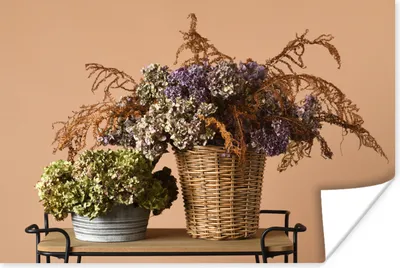 Produktbild von MuchoWow® Poster Getrocknete Blumen - Körbe - Stilleben 30x20 cm - Plakate - Print