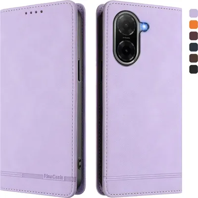 Immagine prodotto di Custodia per Xiaomi Redmi A5 4G, retro custodia in Finto cuoio flip con supporto e slot per carte Purple