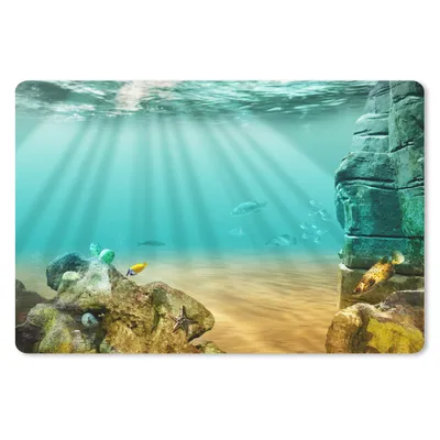 Produktbild von MuchoWow® Mauspad Mousepad Meer - Fisch - Wasser 27x18 cm - Mousepads - Maus Mat - Pad - Mausunterlage - Büroartikel - Desk Matten