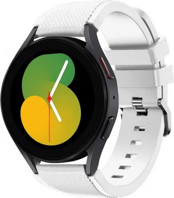 Produktbild von Strap-it Samsung Galaxy Watch 5 - 40mm Silikonarmband (Weiß)
