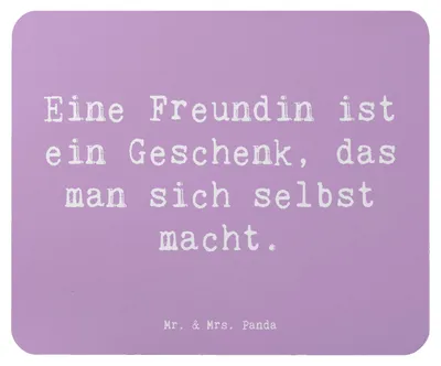 Produktbild von Mr. & Mrs. Panda Mauspad Spruch Geschenk Freundin - Lavendeltraum - Bedanken, Liebe, Verbundenheit, Mousepad, Mouse Pad, Zitat, pc mausunterlage, Aufmerksamkeit, laptop