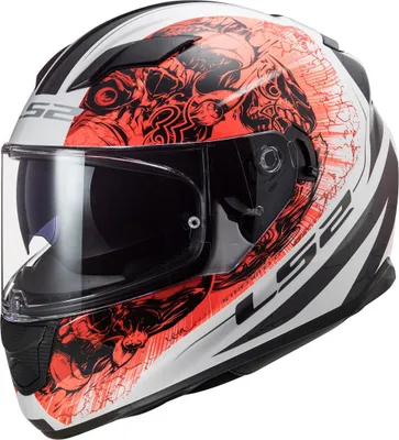 Produktbild von LS2 FF320 Stream Evo Throne Helm, weiß/orange, 2XL (63/64)