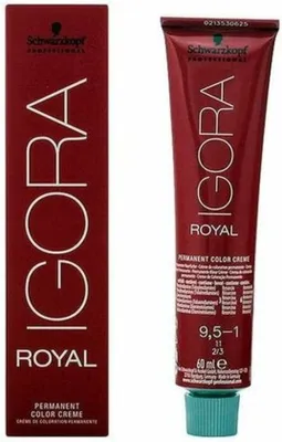 Produktbild von Schwarzkopf Igora Royal, Blond, 9,5-1, Unisex, 60 ml, Alle Haare, Farbspeichernd, Glanz