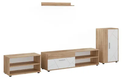 Obrázok produktu pre Nástenná skrinka Vicco Berno Dub Goldkraft/biely 4-dielna sada, Model 59214