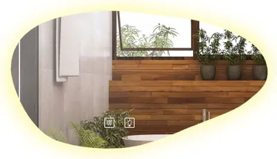 Obrázek produktu pro Zrcadlo LED P11386 CLOUD A 100x60cm GREY