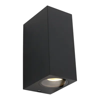 Produktbild von Shada Außenleuchte Wandleuchte Aluminium, Schwarz, Up/Down Strahler, Eckig, GU10