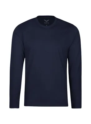 Produktbild von TRIGEMA Langarmshirt aus 100% Baumwolle Herren 636501 navy S