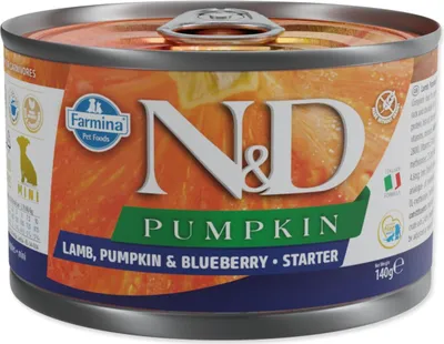 Zdjęcie produktu dla N&D DOG PUMPKIN Starter Lamb & Blueberry Mini 140g