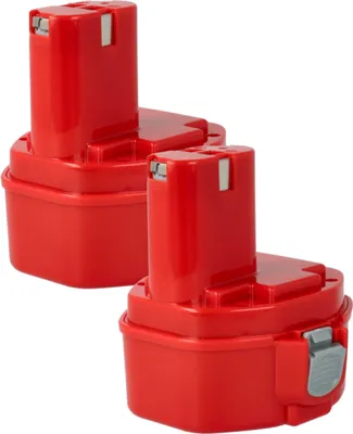 Produktbild von vhbw 2x Akku kompatibel mit Makita 6281DWPE, 6237D, 6236DWDE, 6281D, 6280DWAE, 6237DWDE, 6280DWALE, 6280D, 6271DWAE Werkzeug (1500 mAh, NiMH, 14,4 V)