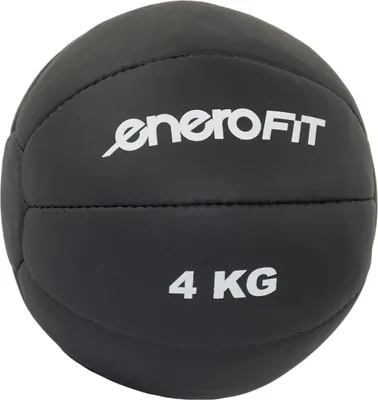 Zdjęcie produktu dla Piłka lekarska Enero Fit 4 kg - wykonana ze skóry syntetycznej, wytrzymała i antypoślizgowa, idealna do treningu funkcjonalnego, siłowego i rehabilitacji