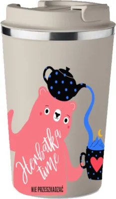 Obrázok produktu pre Prémiový termohrnček s potlačou TEA TIME na čaj 350 ml KT_075