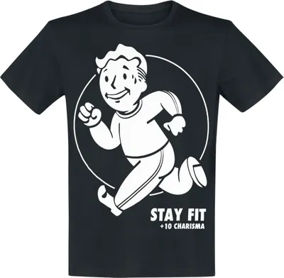 Produktbild von Fallout T-Shirt Herren Stay Fit schwarz Fan-Merch, Gaming 100% Baumwolle S