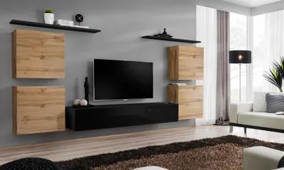 Produktbild von Luxus Einrichtung Wohnwand TV Ständer Design Sideboard Wandschrank Neu