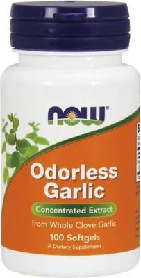 Productafbeelding van NOW Foods geurloze knoflook (100 capsules) 4152