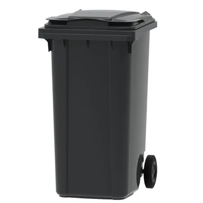 Produktbild von PROREGAL Premium 2-Rad-Mülltonne MGB | 240 Liter, HxBxT 107,9x58,3x73,7cm | HDPE-Kunststoff | Grau