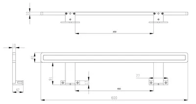 Produktbild von Sapho MIRAKA LED Leuchte 9W, 230V, 600x35x120mm, IP44, Acryl, Chrom