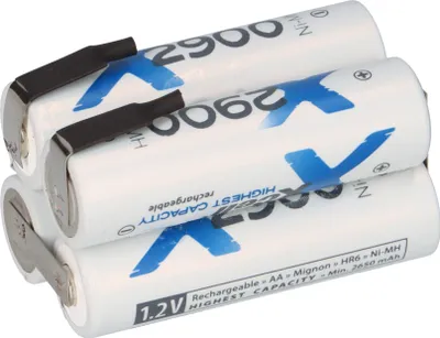 Produktbild von Akkupack 4,8V 2900mAh F2x2 Zelle AA LF Z-Form