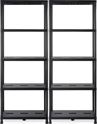 Produktbild von Ondis24 2X Regal, Lagerregal, 71 x 35 x 180 (H) cm, Steckregal, Kunststoffregal, 15 Zoll Schwerlastregal, bis zu 180 kg belastbar