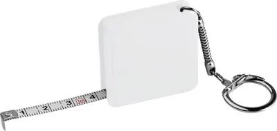 Produktbild von Stahlbandmaß 1m / mit Schlüsselanhänger / Farbe: weiß