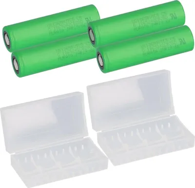 Produktbild von 4x Murata US 18650 VTC5 2600 mAh Akku + Akkuboxen