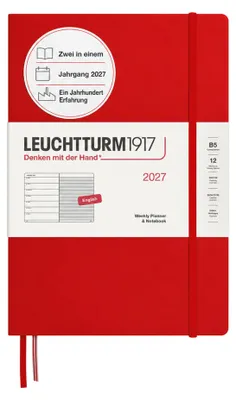 Produktbild von LEUCHTTURM1917 Wochenkalender 2027 Composition (B5) mit Notizbuch, liniert - Ter