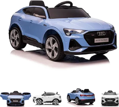 Image de Véhicule pour enfants - voiture électrique "Audi E-Tron" - sous licence - batterie 12V7AH et 4 moteurs- 2,4Ghz + MP3 + cuir + EVA-Bleu