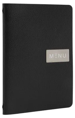 Zdjęcie produktu dla Teczka menu Securit "RAW" DIN A5 skóra czarna