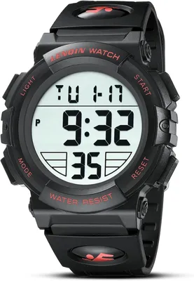 Produktbild von Watch Digitaluhr Herren Uhren Herren Uhr 3ATM wasserdicht Armbanduhr Herren Digital Sportuhr mit Stoppuhr,Alarm,Kalender
