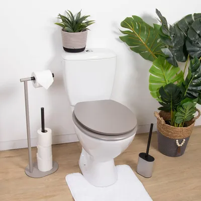 Produktbild von Wc-sitz mdf 18 zoll uni befestigungen abs chrom fallbremse - taupe - Tendance