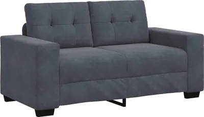 Zdjęcie produktu dla vidaXL Sofa dwuosobowa ciemnoszara 160x77x82 cm aksamit