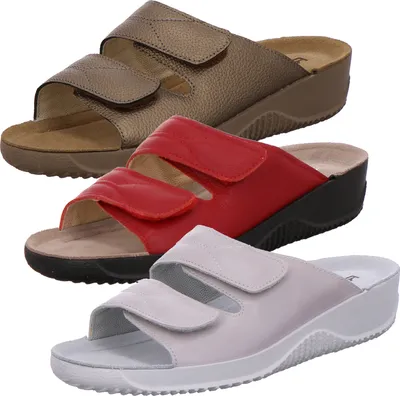 Produktbild von Rohde Damen Pantolette Leder Weite F 1/2 bequemer Keilabsatz Soltau-40 1940, Größe:40 EU, Farbe:Rot